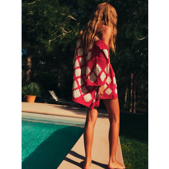 Zara CROCHET KNIT POLO - Picture 10 of 11